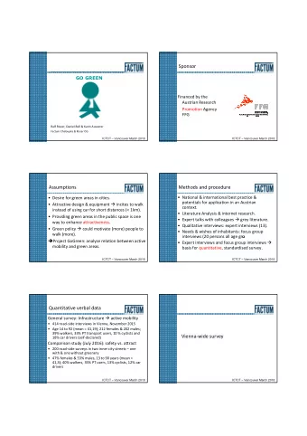 Sponsor  GO GREEN  Financed by the  Austrian Research  Promotion Agency  FFG  Ralf Risser, Daniel