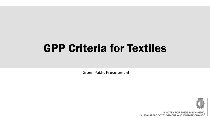 gpp criteria for textiles