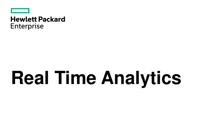 real time analytics vertica