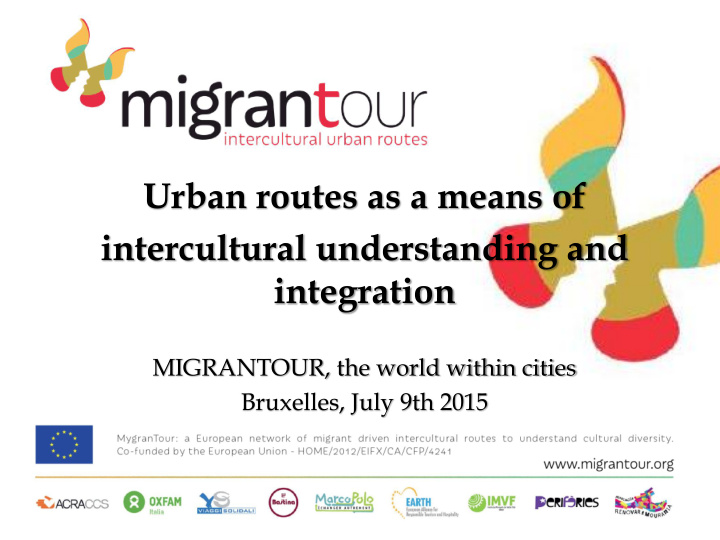 urban routes as a means of intercultural understanding