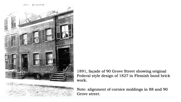 1891 fa ade of 90 grove street showing original federal