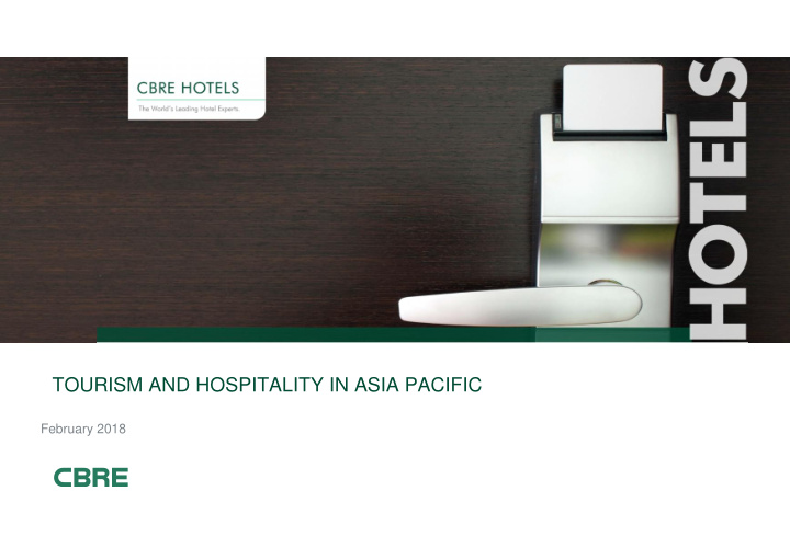 tourism and hospitality in asia pacific