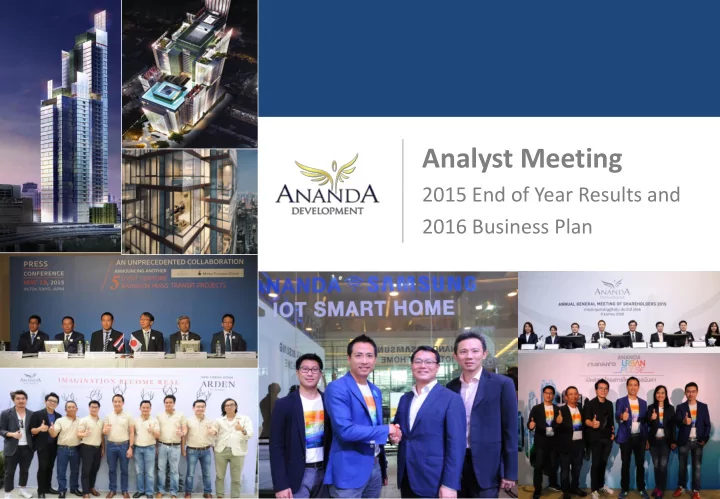 analyst meeting