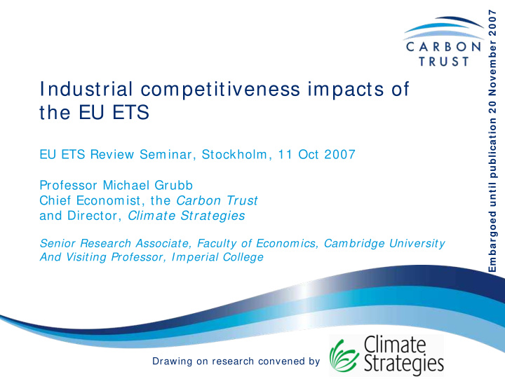 industrial competitiveness impacts of the eu ets