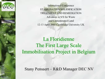 Click to edit Master title style  Click to edit Master title style  STABILISATION/SOLIDIFICATION