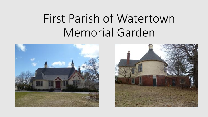first parish of watertown