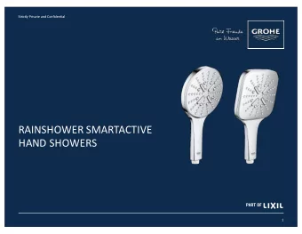 RAINSHOWER SMARTACTIVE  HAND SHOWERS  1  RAINSHOWER SMARTACTIVE HAND SHOWERS  EVOLUTION TO ITS BEST