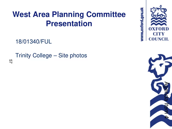 west area planning committee presentation