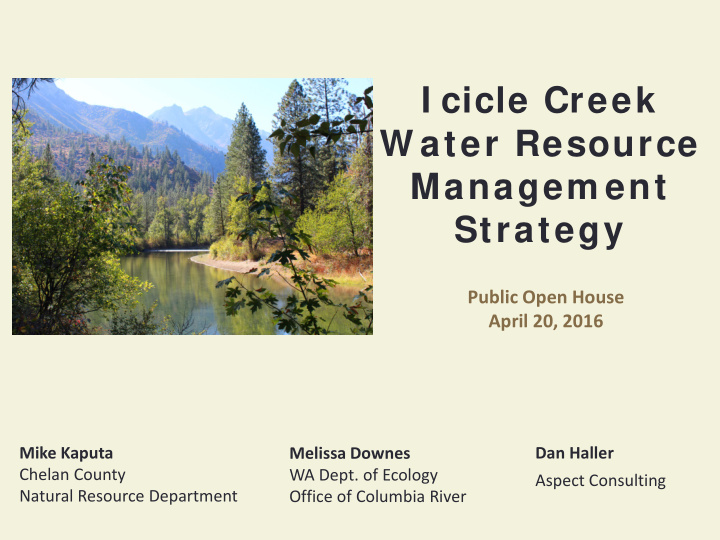 i cicle creek w ater resource managem ent strategy