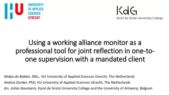 professional tool for jo  joint refl  flection in one-to  to-  one supervision with a mandated
