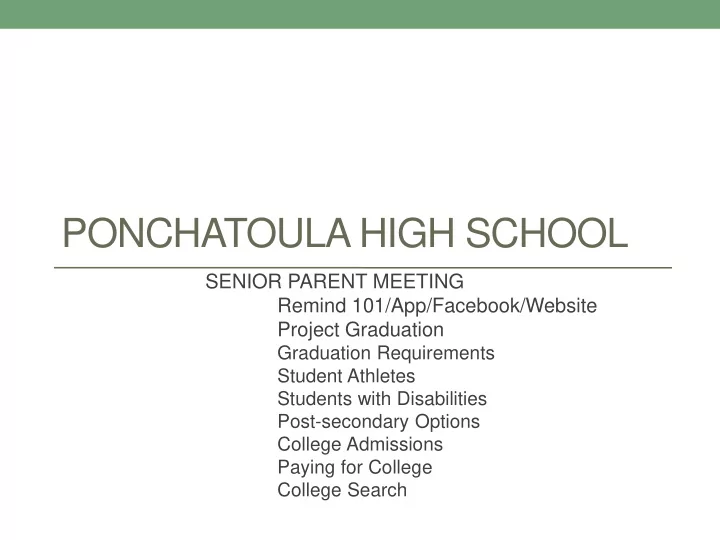 ponchatoula high school