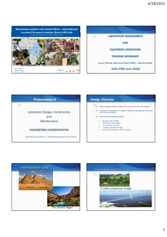 6/18/2015 Biosciences eastern and central Africa  International Livestock Research Institute