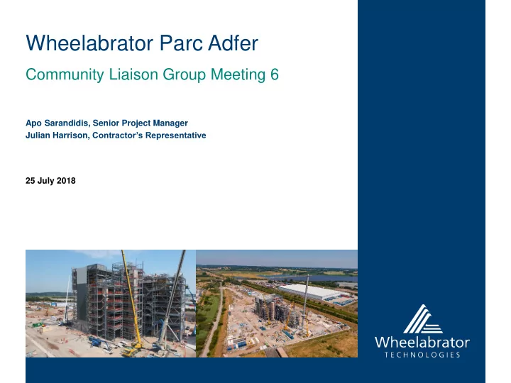wheelabrator parc adfer