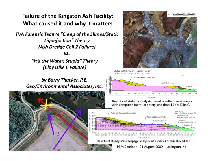 failure of the kingston ash facility what caused it and