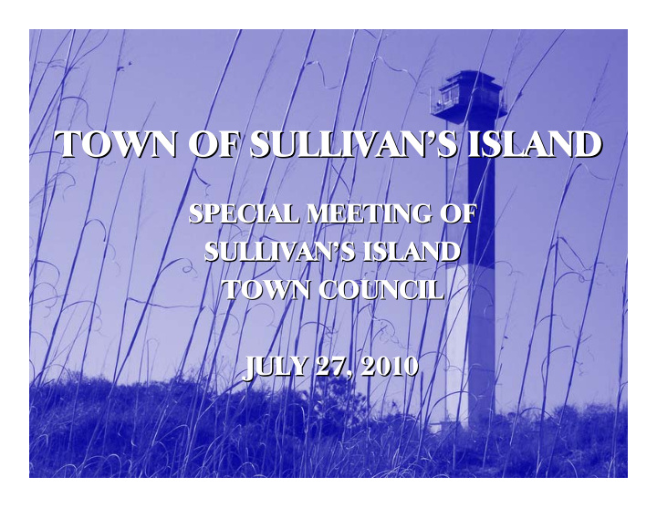 town of sullivan s island s island town of sullivan