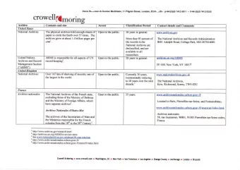crowell(-oring  Archive Contents and size  Access  Classification Period  Contact details and