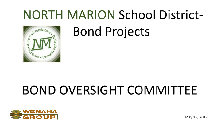 north marion school district bond projects bond oversight