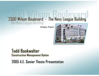 Senior Thesis Analysis Topics  Alternate Formwork System Evaluation (Depth Analysis)  The