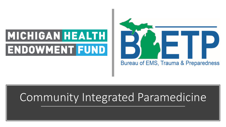 community integrated paramedicine community integrated