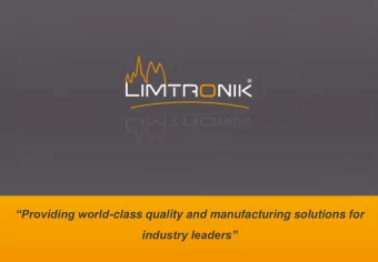 Providing world -class quality and manufacturing solutions for  industry leaders