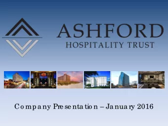 Co mpa ny Pre se nta tio n  Ja nua ry 2016  Sa fe  Ha rb o r  I  n ke e ping  with the  SE  C's