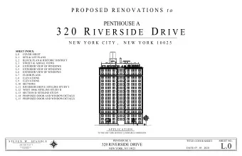 L.1  320 RIVERSIDE DRIVE  W  E  A R C H I T E C T  steven@swspandle.com  DATE:  07 . 03 . 2020  NEW