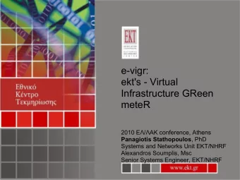 e-vigr:  ekt's - Virtual  Infrastructure GReen  meteR  2010 / conference, Athens