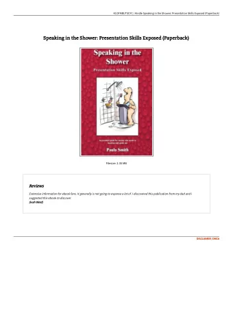 Speaking in the Shower: Presentation Skills Exposed (Paperback)  Speaking in the Shower: