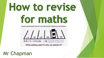 Mr Chapman  1. MyMaths  2. BBC Bitesize  3. Revision Guides  4. Corbett Maths  5. Maths Videos  6.
