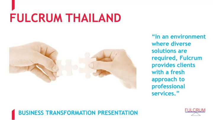 fulcrum thailand