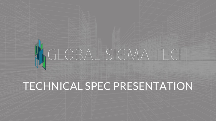 technical spec presentation we manufacture high