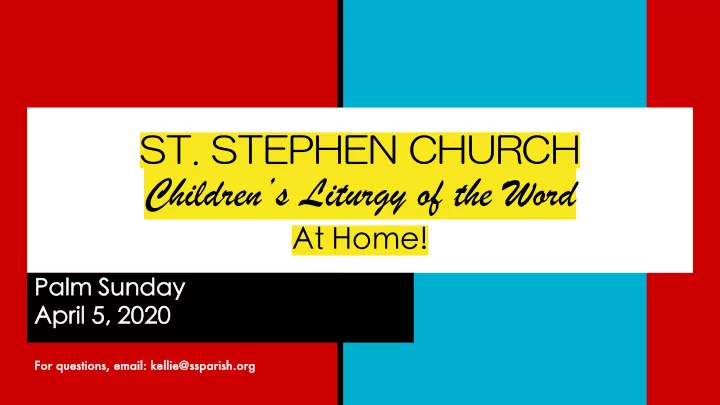 children s liturgy of the word