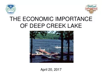 OF DEEP CREEK LAKE  April 20, 2017  REAL ESTATE TAX REVENUE - 2017 BUDGETED  Balance of County
