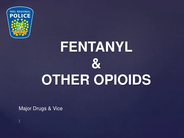 fentanyl amp other opioids