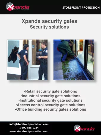 Xpanda security gates  Security solutions  Retail security gate solutions  Industrial