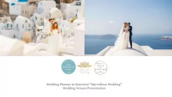 Wedding Planner in Santorini  Marvellous Wedding  Wedding Venues Presentation Wedding planner