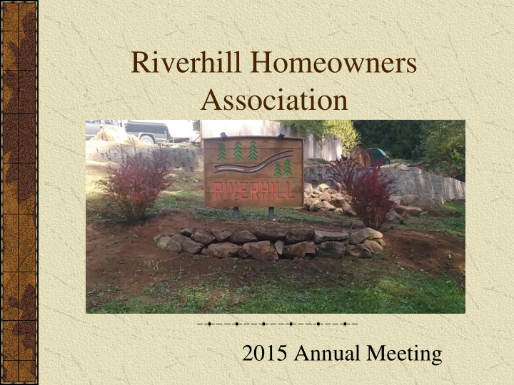 riverhill homeowners association