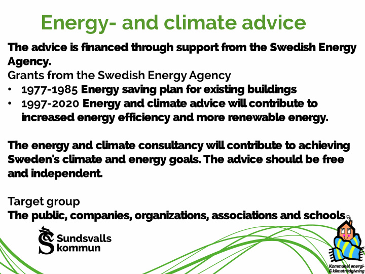 energy and climate advice