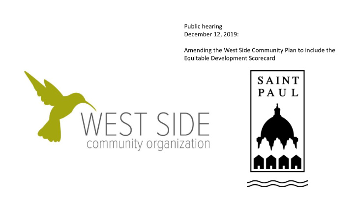 public hearing december 12 2019 amending the west side