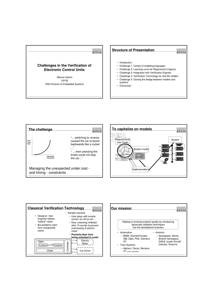 structure of presentation