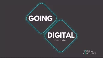 GOING  DIGITAL  P r i n c i p l e s  BE FOUND  If you can't be found, you don't  exist.  - SEO /