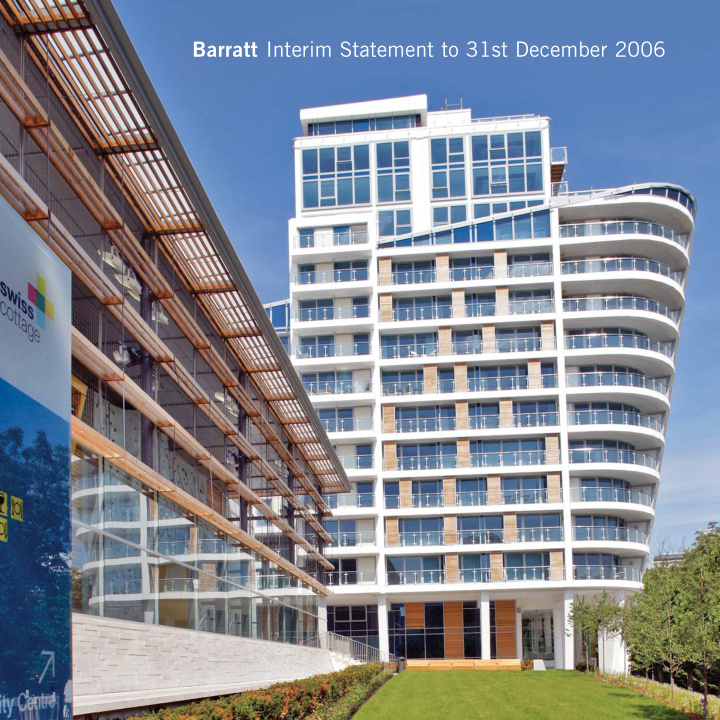 barratt interim statement to 31st december 2006