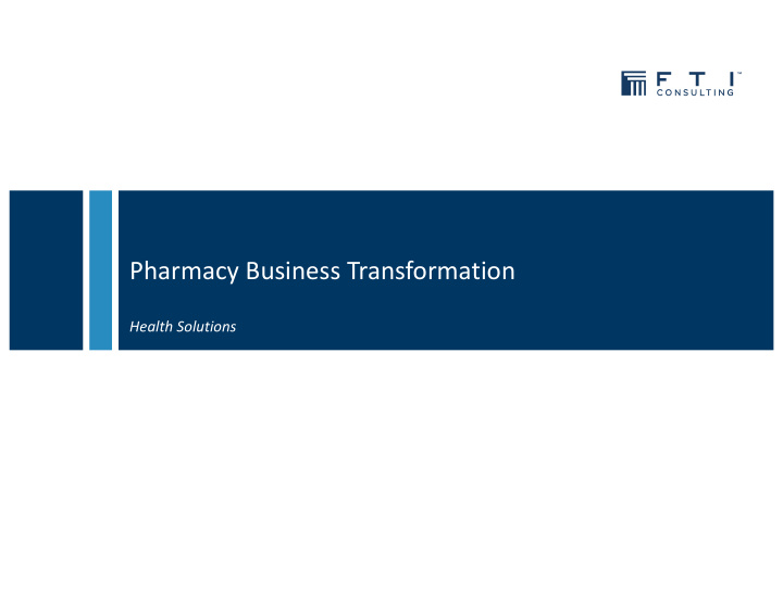 pharmacy business transformation