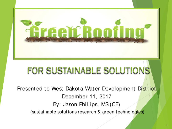 presented to west dakota water development district