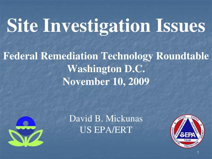 site investigation issues