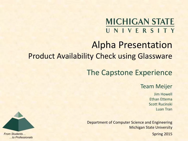 alpha presentation