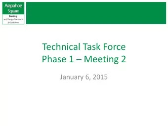 Phase 1  Meeting 2  January 6, 2015  Meeting Agenda 3:00  Opening/Welcome 3:05