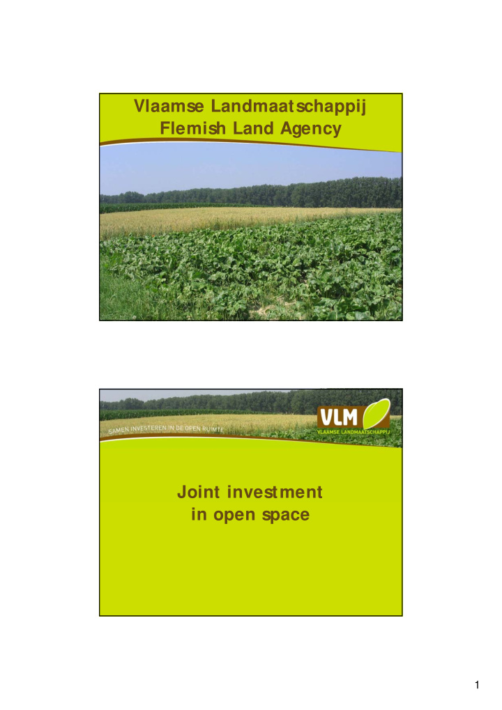 vlaamse landmaatschappij flemish land agency joint