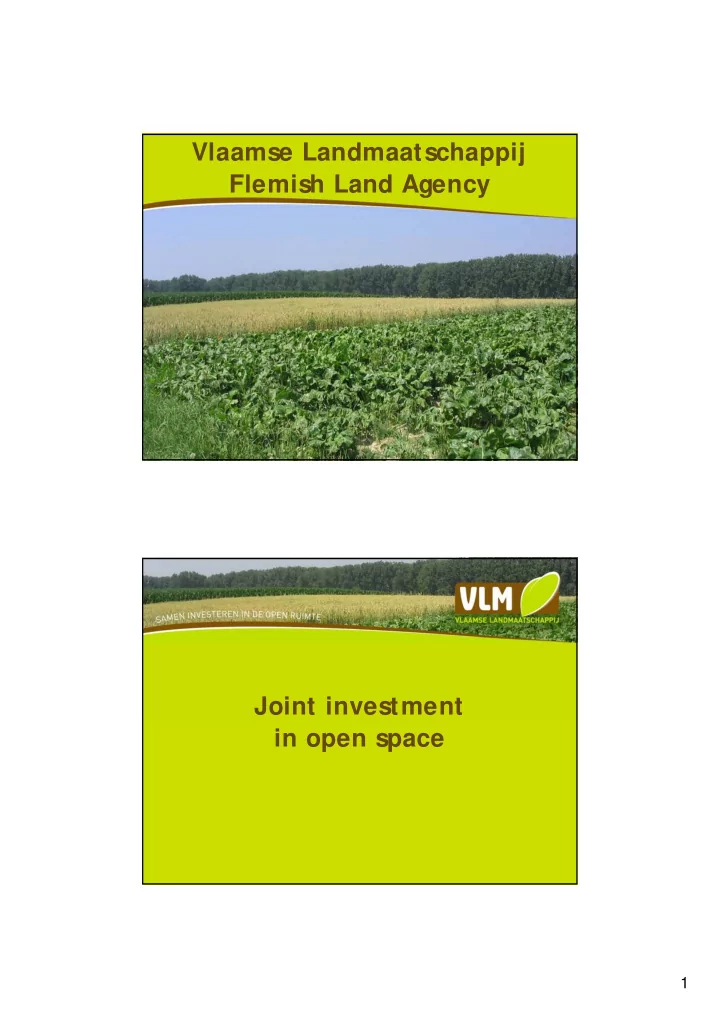 vlaamse landmaatschappij flemish land agency joint