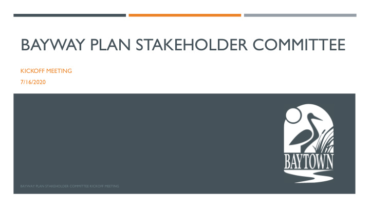 bayway plan stakeholder committee